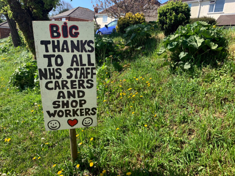 Thanks to Key Workers Sign photo by A Howse