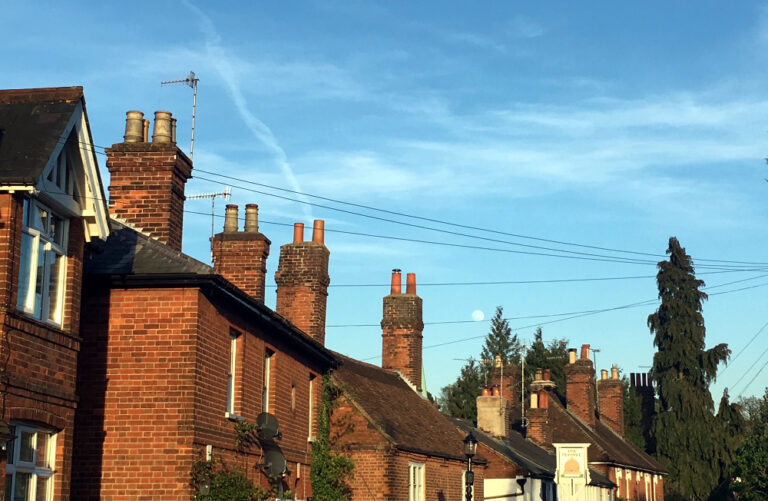 Houses and chimneys in Sevenoaks, Kent