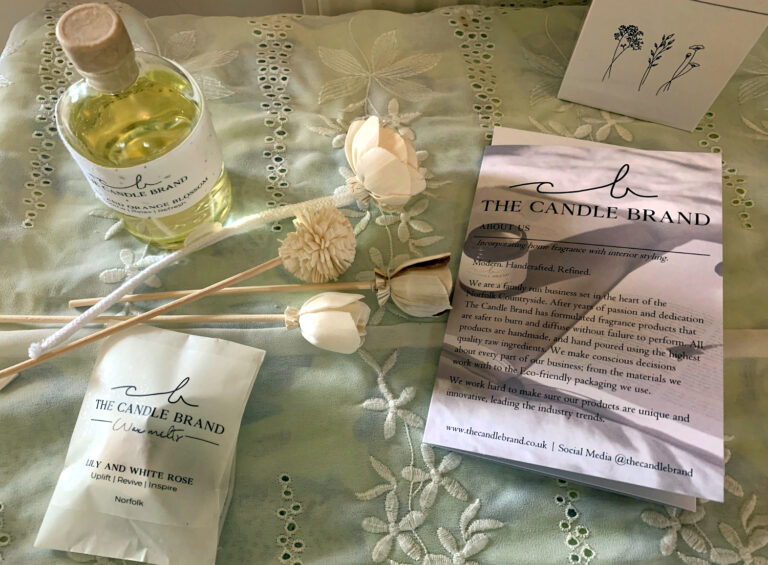The Candle Brand flower diffuser package