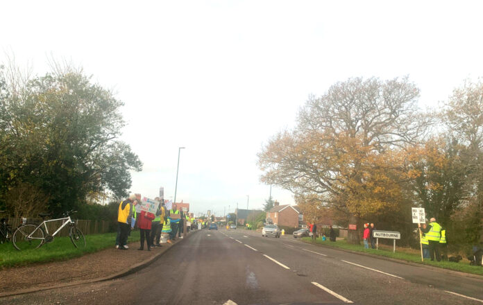 Mayday local residents environmental protest A259 in Sussex