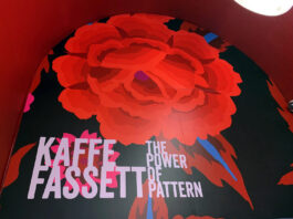 Kaffe Fassett exhibition poster London Fashion and Textiles Museum