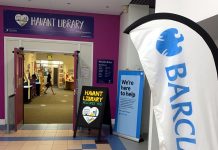 Barclays bank in Havant Library Hampshire