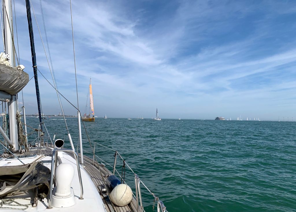 Adventurous yacht, Clipper race, Portsmouth Harbour, photo by A.Howse