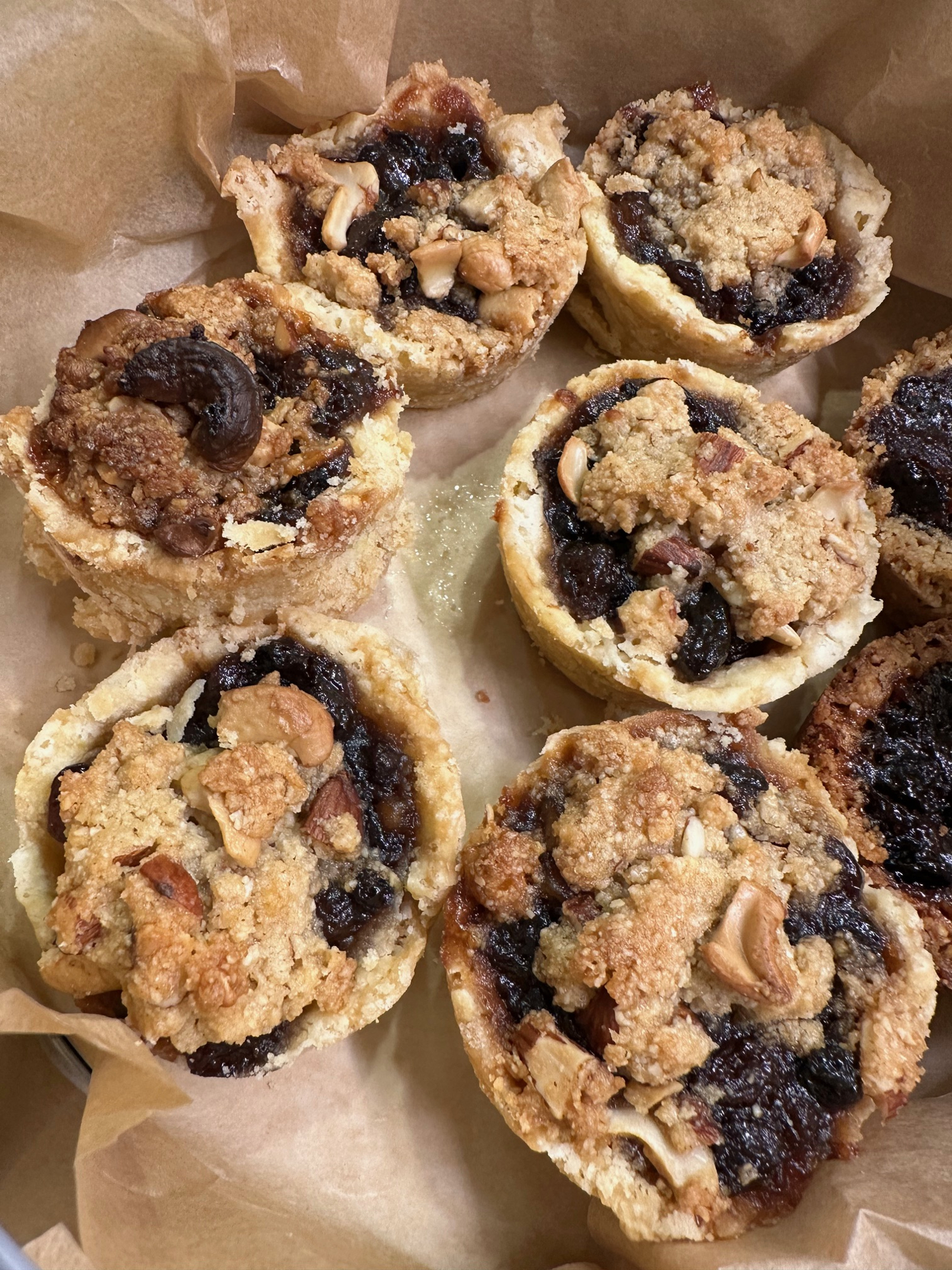 Gluten free crumble top mince pies. Photo by A.Howse